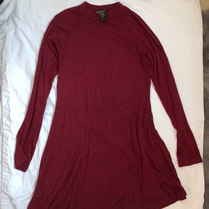 maroon sweater dress